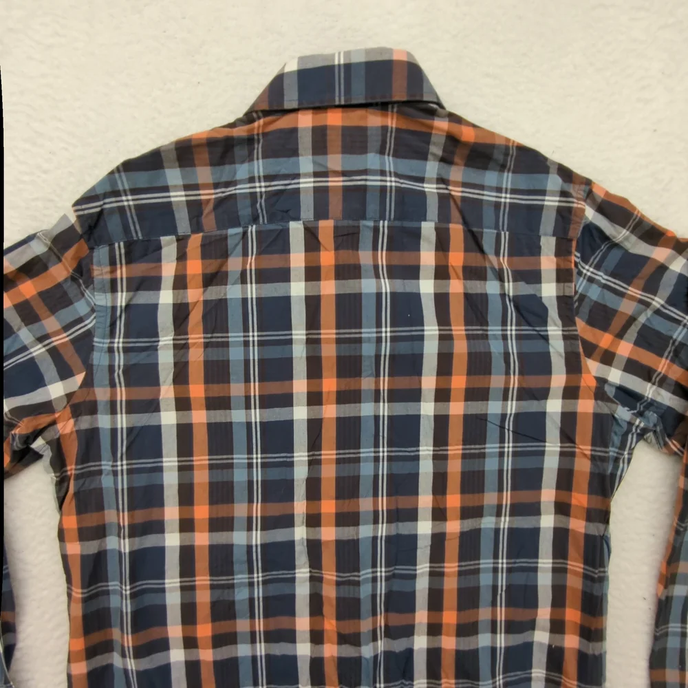 Banana Republic Shirt Mens Medium Plaid Soft Wash Button Down Long Sleeve Top